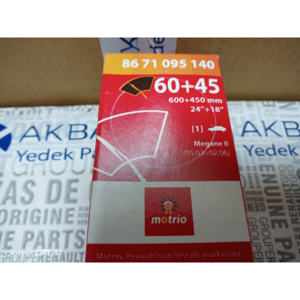 8671095140 - MEGANE 2 MOTRIO SİLECEK TK MGN II UP = 02 2006